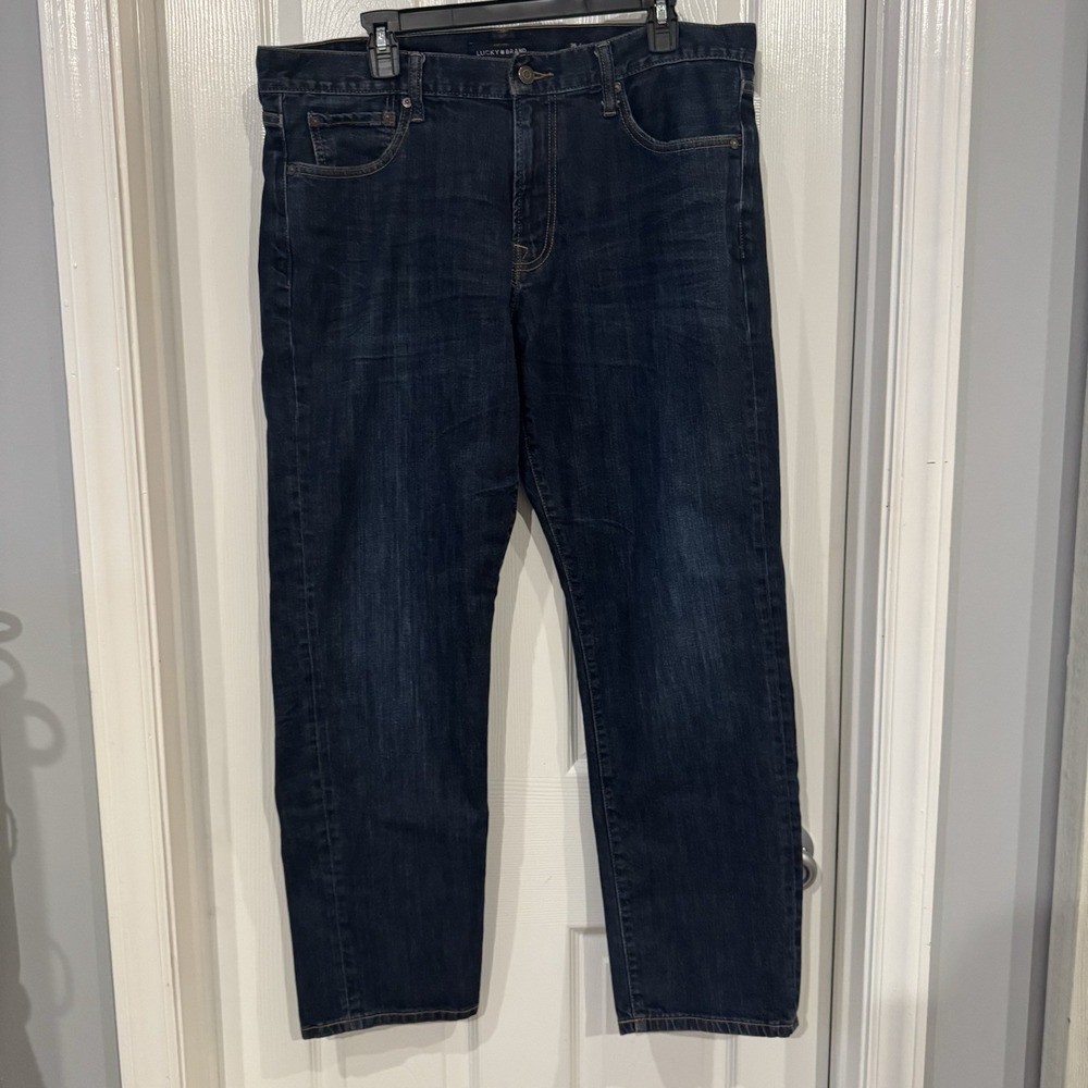 Lucky Brand Jeans Mens‎ 36x30 Dark Blue 221 Original Straight Denim